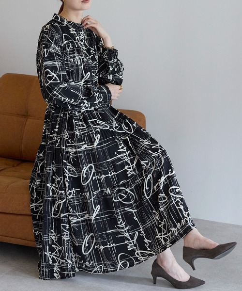 エレガント❤️レッドシャツワンピ】新作インポート✨長袖ロングワンピ