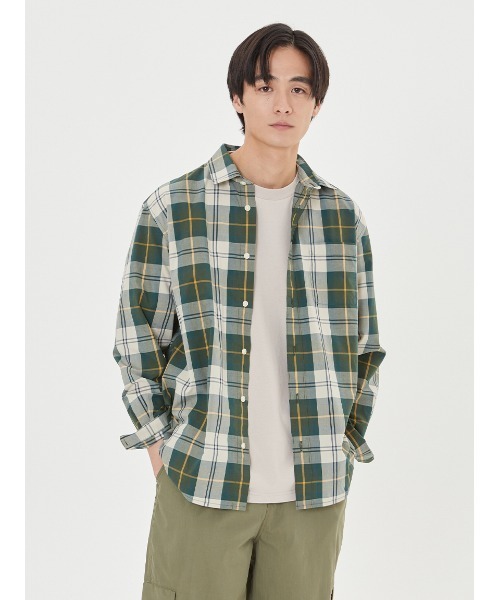 Barbour（バブアー）の「スモール タータンチェック レギュラーカラー シャツ（シャツ/ブラウス・メンズ・グリーン/ベージュ/オリーブ・36/38/40/42）」の11枚目の写真