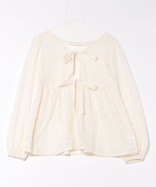 apres jour clair（アプレジュールクレア）の「【apres jour clair】レースペプラムトップス（シャツ/ブラウス・レディース・アイボリー/ブラック・X-LARGE/フリー）」の18枚目の写真