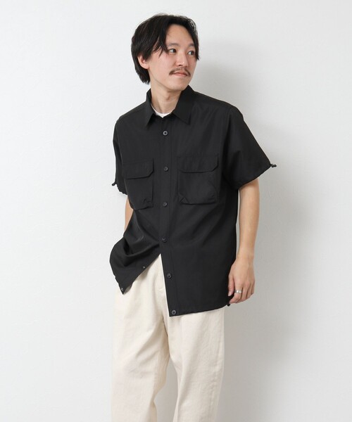 TAION(タイオン)の「【TAION/タイオン】ノンダウン ミリタリー アジャスト半袖シャツ 25SS(シャツ/ブラウス・メンズ・ダークネイビー/オリーブ/ブラック・M/L)」の6枚目の写真