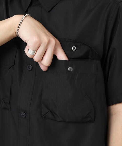 TAION(タイオン)の「【TAION/タイオン】ノンダウン ミリタリー アジャスト半袖シャツ 25SS(シャツ/ブラウス・メンズ・ダークネイビー/オリーブ/ブラック・M/L)」の13枚目の写真