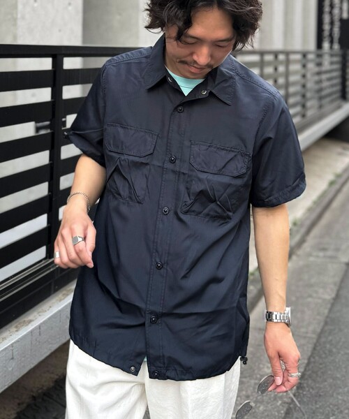 TAION(タイオン)の「【TAION/タイオン】ノンダウン ミリタリー アジャスト半袖シャツ 25SS(シャツ/ブラウス・メンズ・ダークネイビー/オリーブ/ブラック・M/L)」の21枚目の写真