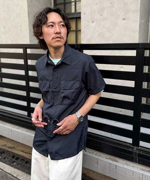 TAION(タイオン)の「【TAION/タイオン】ノンダウン ミリタリー アジャスト半袖シャツ 25SS(シャツ/ブラウス・メンズ・ダークネイビー/オリーブ/ブラック・M/L)」の22枚目の写真