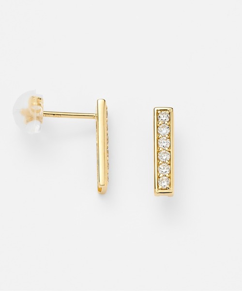 Jewel closet by L&Co.(ジュエルクローゼットバイエルアンドコー)の「K18 ダイヤモンド ピアス(ピアス(両耳用)・レディース・イエローゴールド・FREE)」の1枚目の写真