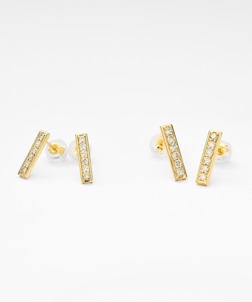 Jewel closet by L&Co.(ジュエルクローゼットバイエルアンドコー)の「K18 ダイヤモンド ピアス(ピアス(両耳用)・レディース・イエローゴールド・FREE)」の8枚目の写真