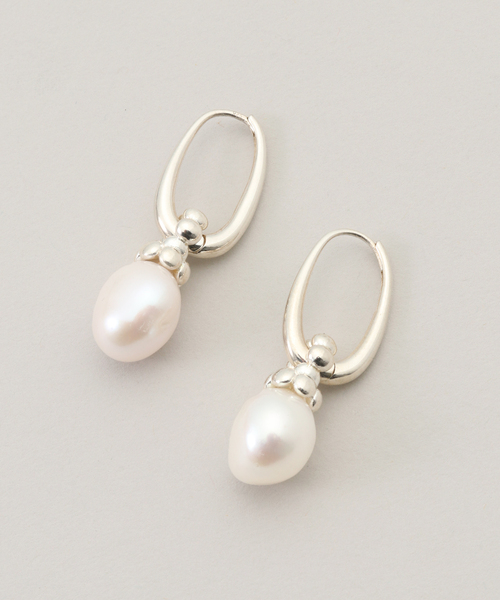 tatsu5995さまSAPIR BACHAR サピアバシャール ピアス SAPIR BACHAR サピア バシャール OVAL PEARL FLORA HOOPS 58001-00313