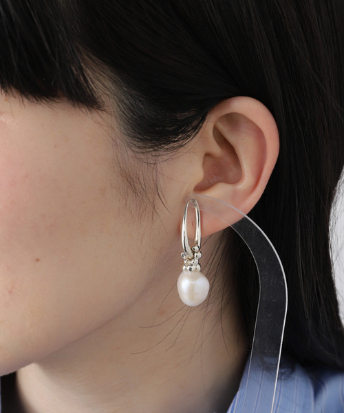 tatsu5995さまSAPIR BACHAR サピアバシャール ピアス SAPIR BACHAR サピア バシャール OVAL PEARL FLORA HOOPS 58001-00313