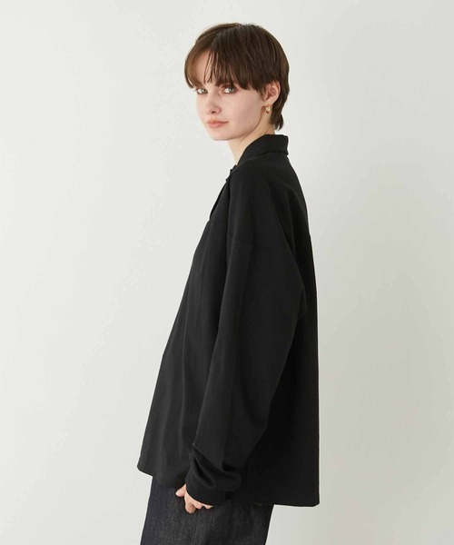 LA PEAU DE GEM（ラポドゥジェム）の「【LA PEAU DE GEM】game polo shirt/ゲームポロシャツ（ポロシャツ・レディース・ブラック/グレー/グリーン・FREE）」の12枚目の写真