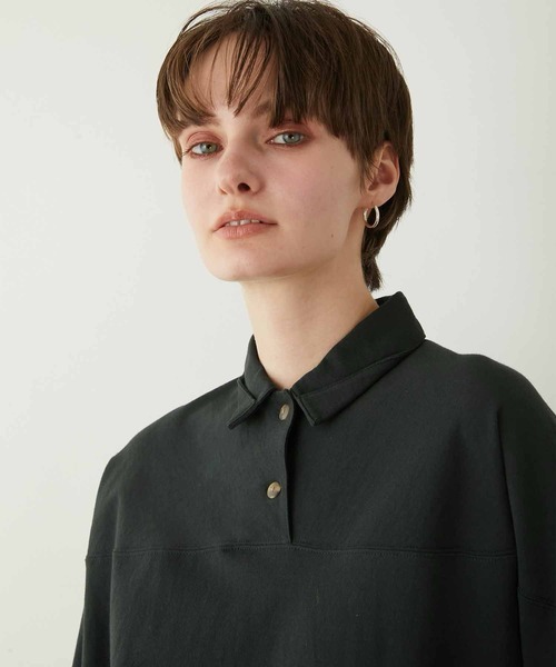 LA PEAU DE GEM（ラポドゥジェム）の「【LA PEAU DE GEM】game polo shirt/ゲームポロシャツ（ポロシャツ・レディース・ブラック/グレー/グリーン・FREE）」の22枚目の写真