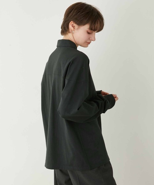 LA PEAU DE GEM（ラポドゥジェム）の「【LA PEAU DE GEM】game polo shirt/ゲームポロシャツ（ポロシャツ・レディース・ブラック/グレー/グリーン・FREE）」の20枚目の写真