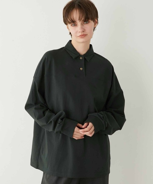 LA PEAU DE GEM（ラポドゥジェム）の「【LA PEAU DE GEM】game polo shirt/ゲームポロシャツ（ポロシャツ・レディース・ブラック/グレー/グリーン・FREE）」の21枚目の写真