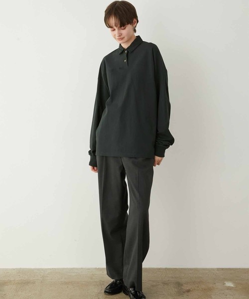 LA PEAU DE GEM（ラポドゥジェム）の「【LA PEAU DE GEM】game polo shirt/ゲームポロシャツ（ポロシャツ・レディース・ブラック/グレー/グリーン・FREE）」の14枚目の写真