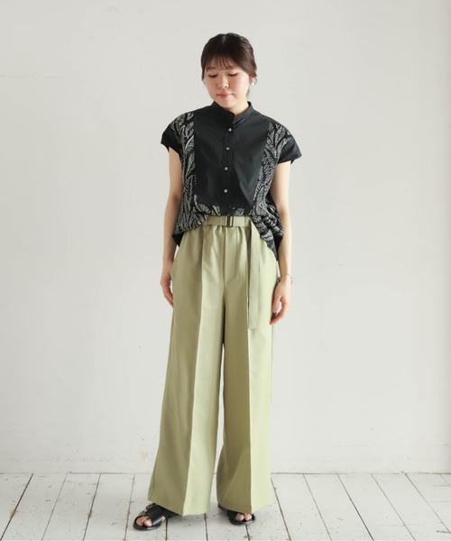 ポリエステルツイル ベルト付キイージーパンツ | NOMBRE IMPAIR