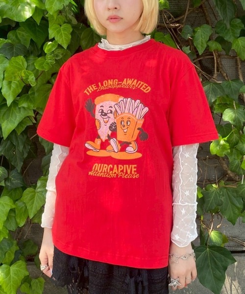 Candy Stripper（キャンディストリッパー）の「JUNKIE FRIENDS Tシャツ（Tシャツ/カットソー・レディース・ブラック/オフホワイト/レッド/ブルー・M/L/XL）」の4枚目の写真