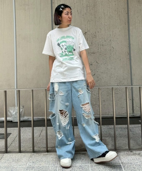 Candy Stripper（キャンディストリッパー）の「JUNKIE FRIENDS Tシャツ（Tシャツ/カットソー・レディース・ブラック/オフホワイト/レッド/ブルー・M/L/XL）」の13枚目の写真