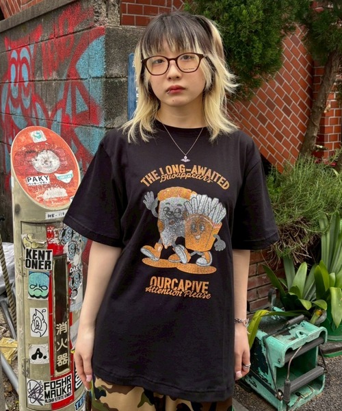 Candy Stripper（キャンディストリッパー）の「JUNKIE FRIENDS Tシャツ（Tシャツ/カットソー・レディース・ブラック/オフホワイト/レッド/ブルー・M/L/XL）」の22枚目の写真