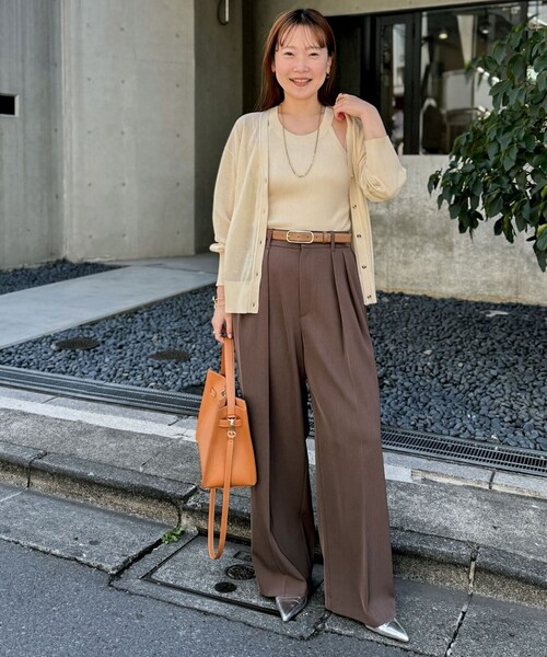ウォッシャブル強撚ツイルワイドパンツ（その他パンツ