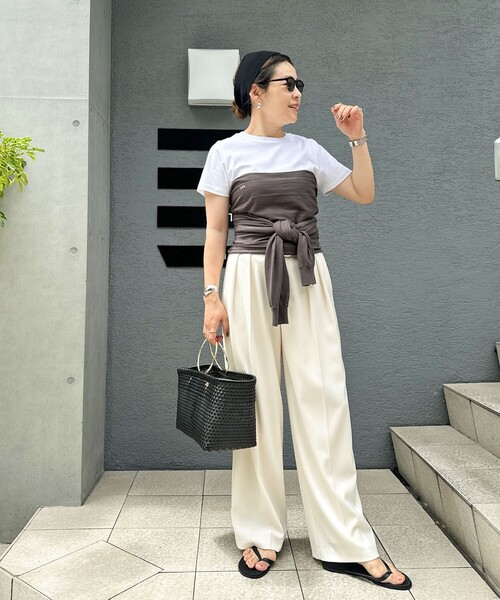 【新品】 NOLLEY'S sophi ウォッシャブルギャバジンワイドパンツ NOLLEY'S Sophi（ノーリーズソフィ）の「ウォッシャブル
