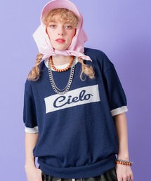 a.p.o.v. ボックスロゴリンガーパイルニットTシャツ