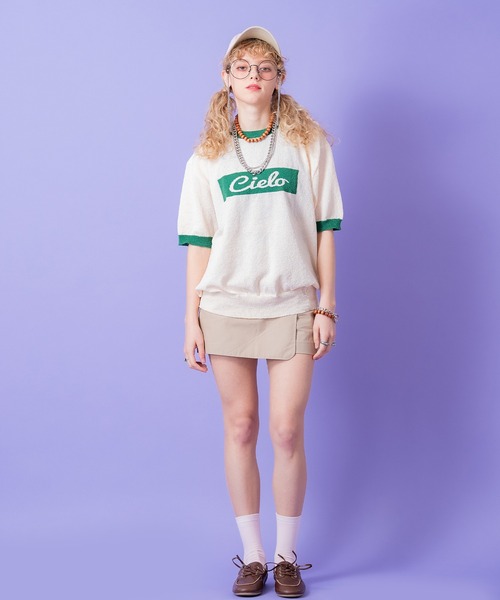 a.p.o.v.(エーピーオービー)の「a.p.o.v. ボックスロゴリンガーパイルニットTシャツ(Tシャツ/カットソー・メンズ・ブラック/アイボリー/クリーム/ネイビー・ONESIZE)」の7枚目の写真