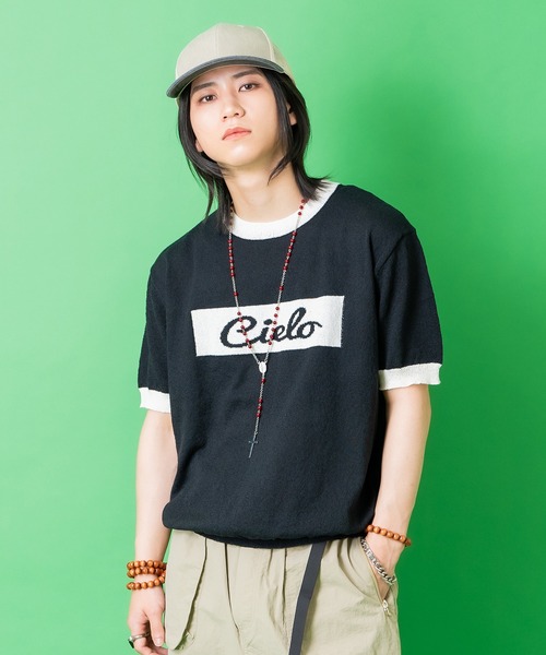 a.p.o.v.(エーピーオービー)の「a.p.o.v. ボックスロゴリンガーパイルニットTシャツ(Tシャツ/カットソー・メンズ・ブラック/アイボリー/クリーム/ネイビー・ONESIZE)」の16枚目の写真