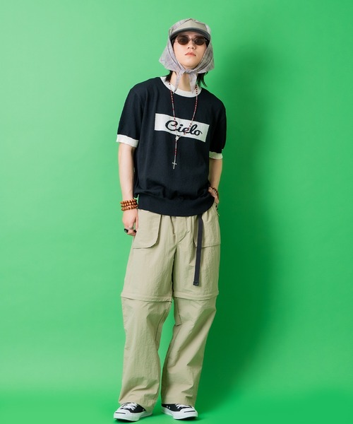 a.p.o.v.(エーピーオービー)の「a.p.o.v. ボックスロゴリンガーパイルニットTシャツ(Tシャツ/カットソー・メンズ・ブラック/アイボリー/クリーム/ネイビー・ONESIZE)」の17枚目の写真