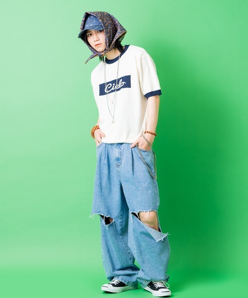 a.p.o.v.(エーピーオービー)の「a.p.o.v. ボックスロゴリンガーパイルニットTシャツ(Tシャツ/カットソー・メンズ・ブラック/アイボリー/クリーム/ネイビー・ONESIZE)」の13枚目の写真