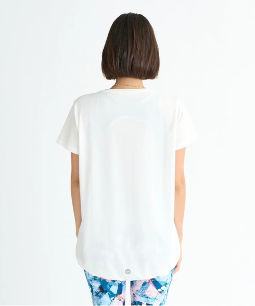 ROXY（ロキシー）の「YOUR FLAVA TEE /ロキシーロゴドロストコード付き水陸両用半袖Tシャツ（Tシャツ/カットソー・レディース・オレンジ/ホワイト/ブラック・MEDIUM/LARGE/SMALL）」の5枚目の写真