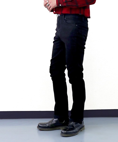 London Denim(ロンドンデニム)の「Essential Slim Fit Jean / ストレッチ スリム ストレート デニム(デニムパンツ・メンズ・インディゴブルー/ブラック/ホワイト/ライトインディゴブルー・SMALL/MEDIUM/LARGE/X-LARGE/XX-LARGE)」の2枚目の写真