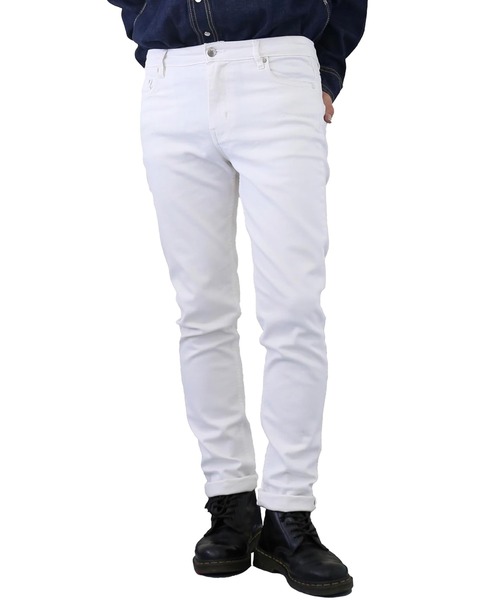 London Denim(ロンドンデニム)の「Essential Slim Fit Jean / ストレッチ スリム ストレート デニム(デニムパンツ・メンズ・インディゴブルー/ブラック/ホワイト/ライトインディゴブルー・SMALL/MEDIUM/LARGE/X-LARGE/XX-LARGE)」の6枚目の写真