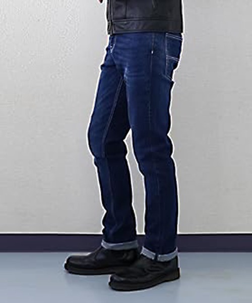 London Denim(ロンドンデニム)の「Essential Slim Fit Jean / ストレッチ スリム ストレート デニム(デニムパンツ・メンズ・インディゴブルー/ブラック/ホワイト/ライトインディゴブルー・SMALL/MEDIUM/LARGE/X-LARGE/XX-LARGE)」の10枚目の写真