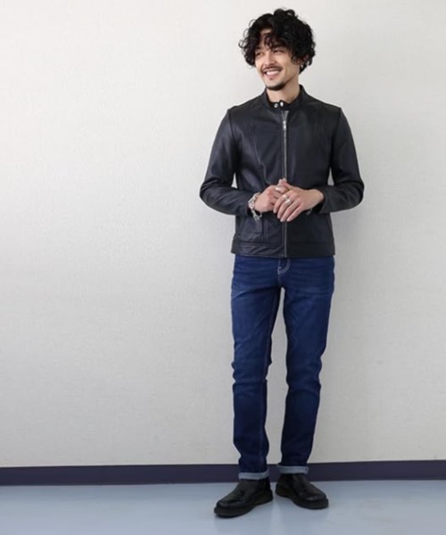 London Denim(ロンドンデニム)の「Essential Slim Fit Jean / ストレッチ スリム ストレート デニム(デニムパンツ・メンズ・インディゴブルー/ブラック/ホワイト/ライトインディゴブルー・SMALL/MEDIUM/LARGE/X-LARGE/XX-LARGE)」の11枚目の写真