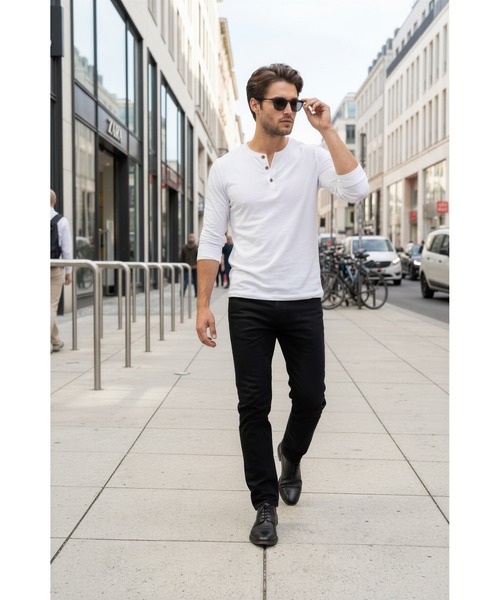 London Denim(ロンドンデニム)の「Essential Slim Fit Jean / ストレッチ スリム ストレート デニム(デニムパンツ・メンズ・インディゴブルー/ブラック/ホワイト/ライトインディゴブルー・SMALL/MEDIUM/LARGE/X-LARGE/XX-LARGE)」の12枚目の写真