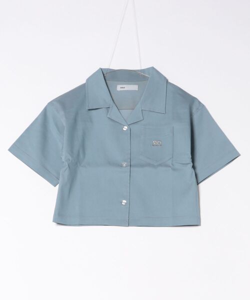 DURAS(デュラス)の「オープンカラークロップシャツ(シャツ/ブラウス・レディース・サックスブルー/ブラック/オフホワイト・SMALL/MEDIUM)」の18枚目の写真