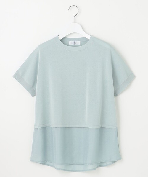 J.PRESS(ジェイプレス)の「【洗える・抗菌防臭】FABRIC コンビ ニット(ニット/セーター・レディース・ベージュ系/ブラック系/ライトグリーン系・F)」の4枚目の写真
