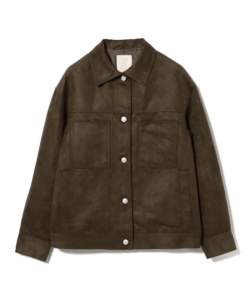 B:MING by BEAMS(ビーミングバイビームス)の「スエードライク ジャケット(S~M)(ブルゾン・レディース・ブラウン/ネイビー・MEDIUM/SMALL)」の8枚目の写真