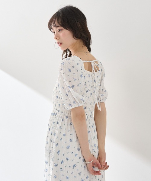 earth music&ecology（アースミュージックアンドエコロジー）の「バックリボンシャーリングワンピース（ワンピース・レディース・サックスブルー/ブラック/その他14・FREE）」の18枚目の写真