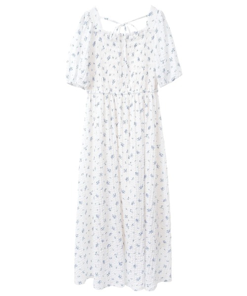 earth music&ecology（アースミュージックアンドエコロジー）の「バックリボンシャーリングワンピース（ワンピース・レディース・サックスブルー/ブラック/その他14・FREE）」の7枚目の写真