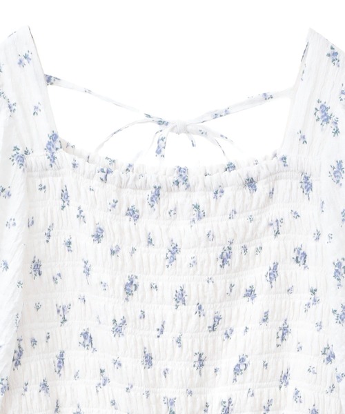 earth music&ecology（アースミュージックアンドエコロジー）の「バックリボンシャーリングワンピース（ワンピース・レディース・サックスブルー/ブラック/その他14・FREE）」の8枚目の写真