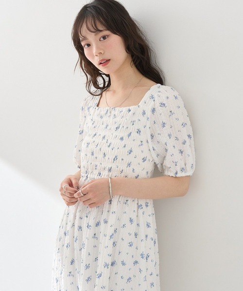 earth music&ecology（アースミュージックアンドエコロジー）の「バックリボンシャーリングワンピース（ワンピース・レディース・サックスブルー/ブラック/その他14・FREE）」の19枚目の写真