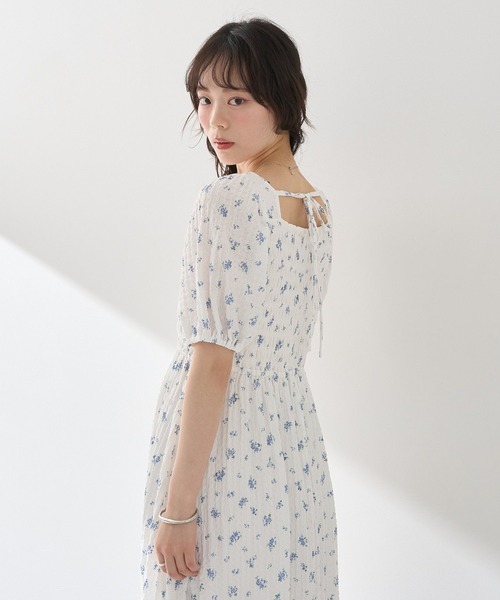 earth music&ecology（アースミュージックアンドエコロジー）の「バックリボンシャーリングワンピース（ワンピース・レディース・サックスブルー/ブラック/その他14・FREE）」の20枚目の写真