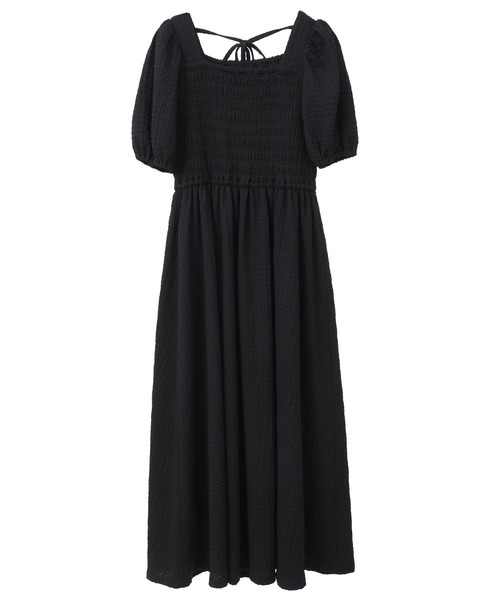 earth music&ecology（アースミュージックアンドエコロジー）の「バックリボンシャーリングワンピース（ワンピース・レディース・サックスブルー/ブラック/その他14・FREE）」の13枚目の写真