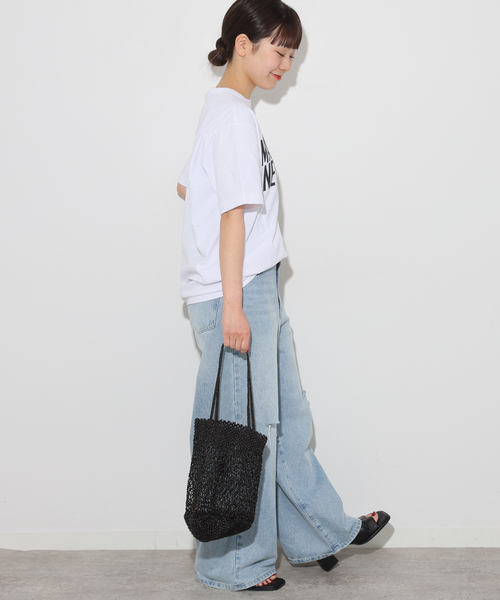 The Bagmati/シルバーバッグ/５月末まで バグマティのメタリックレザー メッシュ トートバッグ｜送料無料