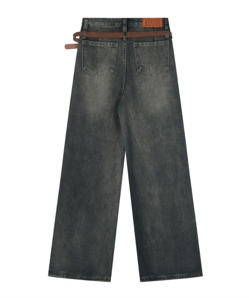 mushwear(マッシュウェア)の「Distressed Washed Wide-leg Stitch Work Jeans(デニムパンツ・メンズ・ブルー・X-LARGE/LARGE/SMALL/MEDIUM)」の8枚目の写真