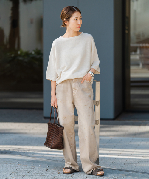 未使用タグFRAMeWORK LINEN TERRY LOOSEプルオーバー 2 ≪追加≫LINEN TERRY LOOSEプルオーバー 2（Tシャツ/カットソー
