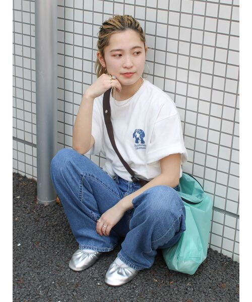 Ungrid（アングリッド）の「ドッグプリントロゴTee（Tシャツ/カットソー・レディース・グリーン系その他/チャコールグレー/オフホワイト・FREE）」の13枚目の写真