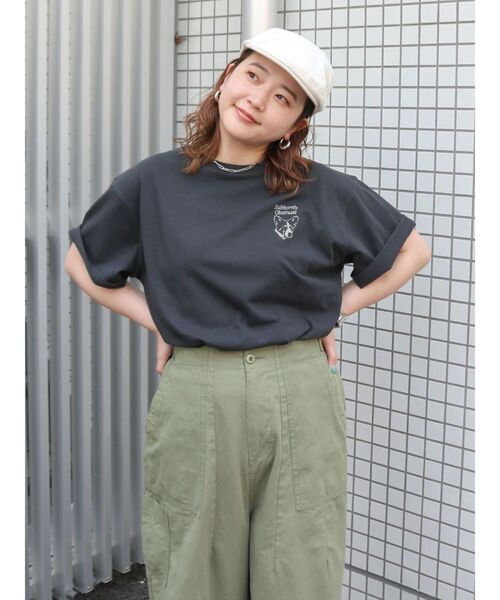 Ungrid（アングリッド）の「ドッグプリントロゴTee（Tシャツ/カットソー・レディース・グリーン系その他/チャコールグレー/オフホワイト・FREE）」の8枚目の写真