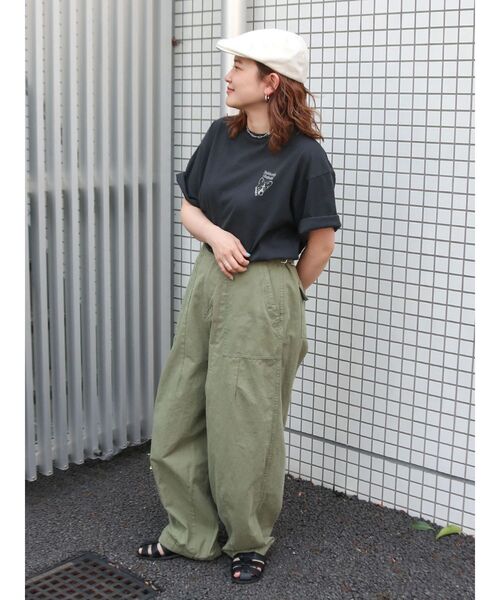 Ungrid（アングリッド）の「ドッグプリントロゴTee（Tシャツ/カットソー・レディース・グリーン系その他/チャコールグレー/オフホワイト・FREE）」の7枚目の写真