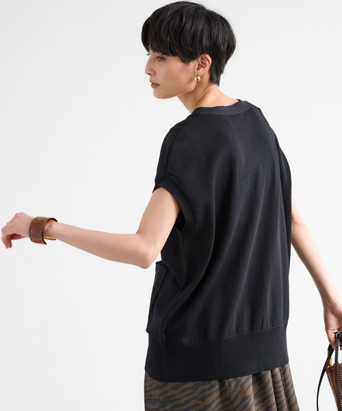 BARNYARDSTORM（バンヤードストーム）の「BARNYARDSTORM / ゴールドボタンベスト / ハンドウォッシャブル（ニット/セーター・レディース・ブラック/ブルー/ホワイト/キャメル・FREE）」の22枚目の写真