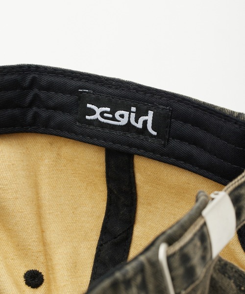 X-girl（エックスガール）の「EMBROIDERED LOGO FADED 6PANEL CAP（キャップ・レディース・ブラック/パープル/ネイビー・ONE SIZE）」の10枚目の写真